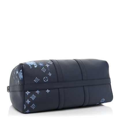 Louis Vuitton Monogram Ink Watercolor Keepall Bandouliere 40 Blue 4 of 7