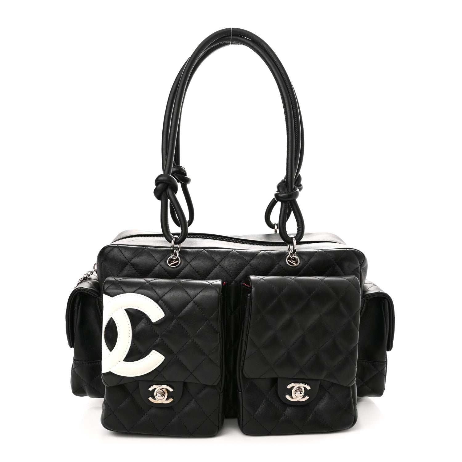 Chanel Calfskin Quilted Large Cambon Multipocket Reporter Black 1 of 9