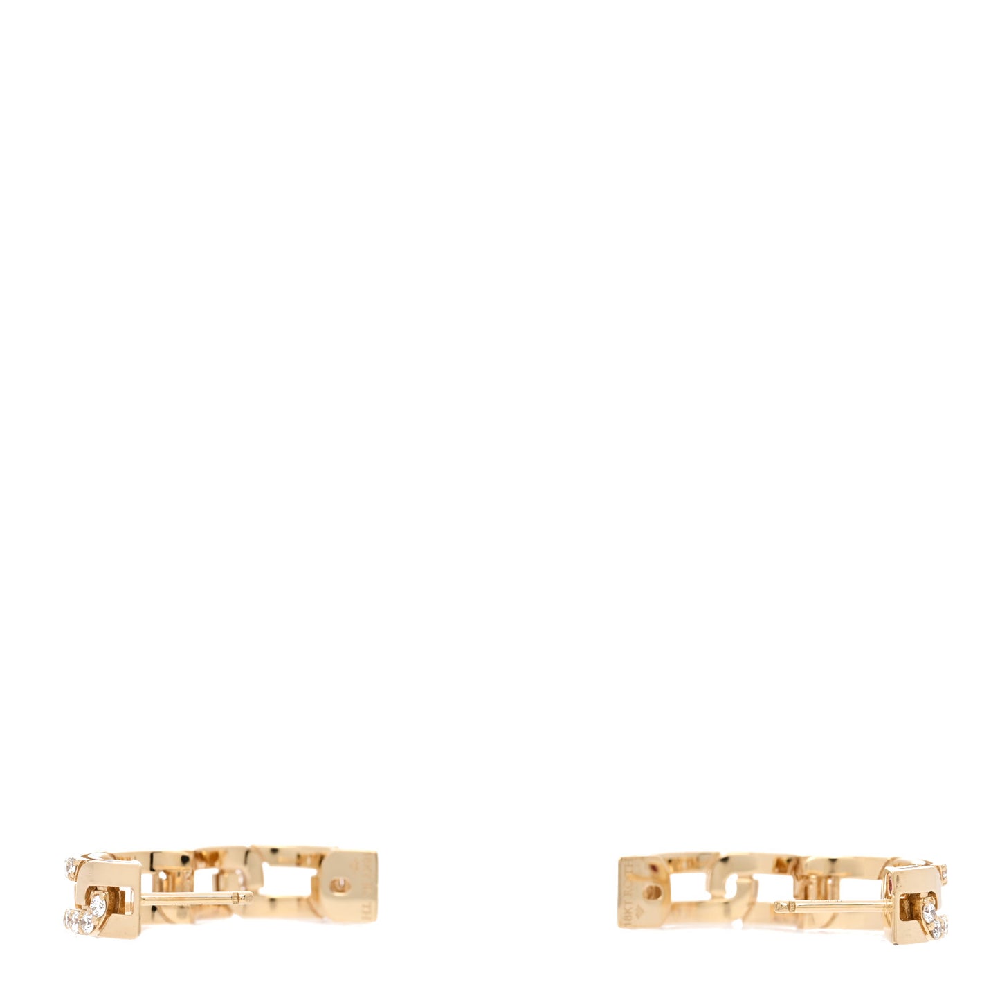 18K Yellow Gold Diamond Navarra Hoop Earrings