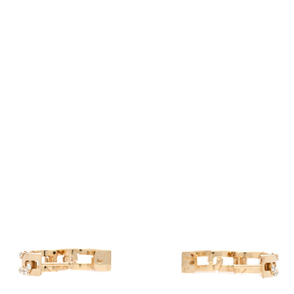 Roberto Coin 18K Yellow Gold Diamond Navarra Hoop Earrings 3 of 5