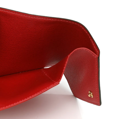 Louis Vuitton Damier Ebene Victorine Wallet Red 5 of 5