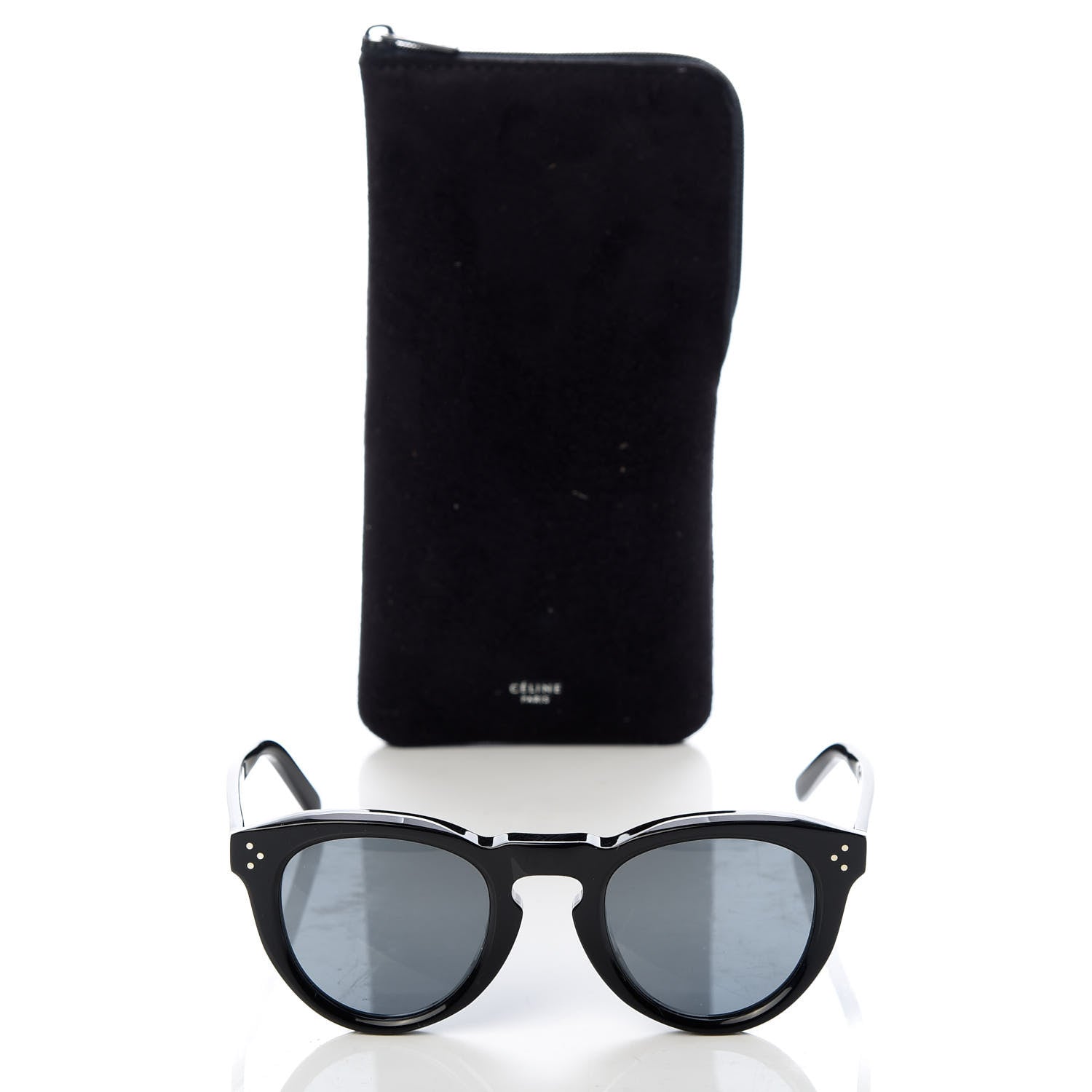 Celine Acetate Bevel Cat Sunglasses CL 41384/F/S Black 7 of 7