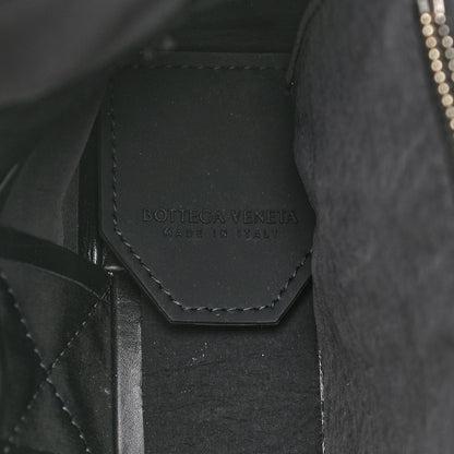 Bottega Veneta Paper Calfskin Maxi Intreccio Cassette Crossbody Bag Black 6 of 9
