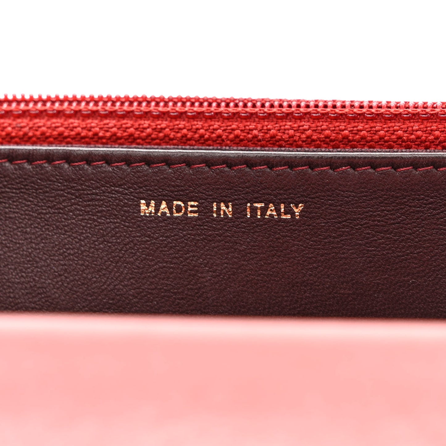 Lambskin Quilted Trendy CC Wallet On Chain WOC Red