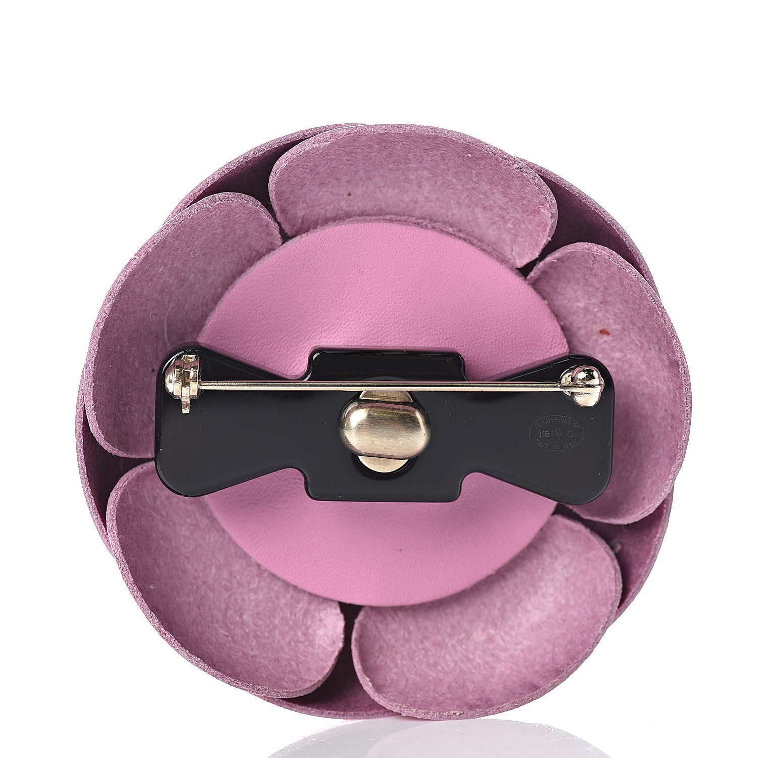 Chanel Lambskin Camellia Brooch Pink 3 of 5