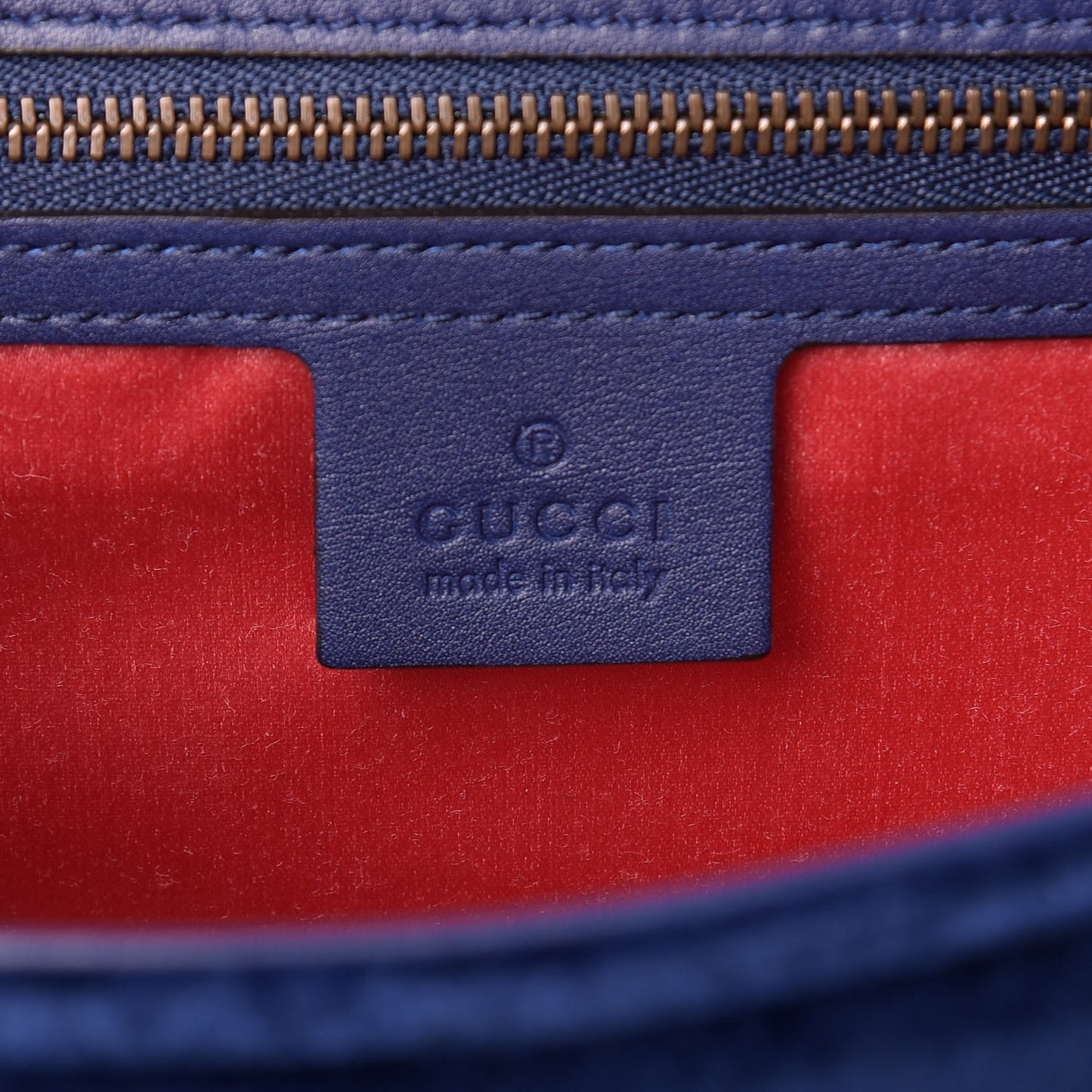 Velvet Matelasse GG Marmont Clutch Cobalt Blue