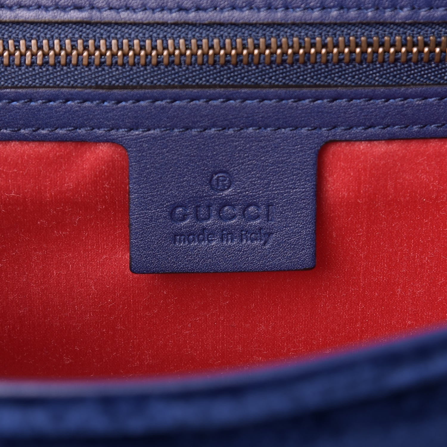 Gucci Velvet Matelasse GG Marmont Clutch Cobalt Blue 8 of 12