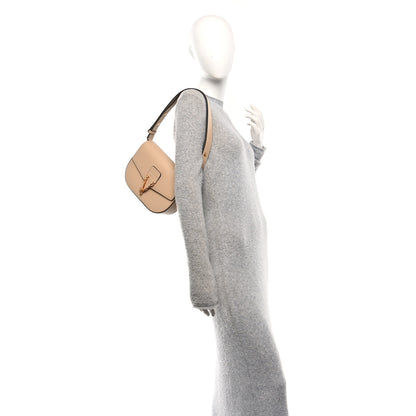 Versace Grained Calfskin Virtus Shoulder Bag Beige 2 of 11