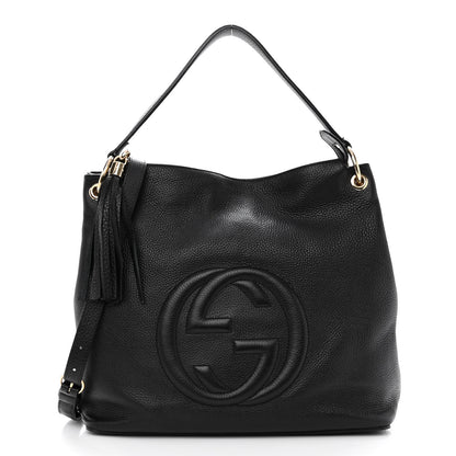 Gucci Pebbled Calfskin Large Soho Hobo Black 1 of 12