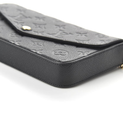 Louis Vuitton Empreinte Pochette Felicie Chain Wallet Black 7 of 10