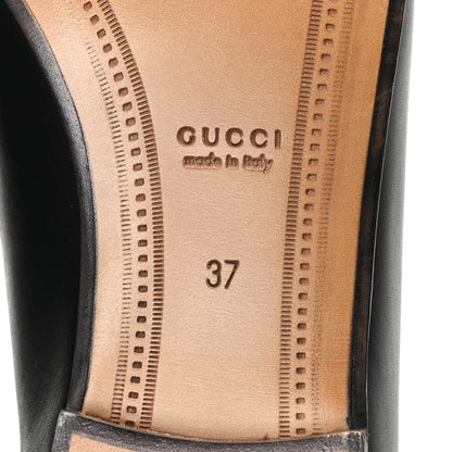 Gucci Calfskin Womens Jordaan Loafers 37 Black 7 of 10