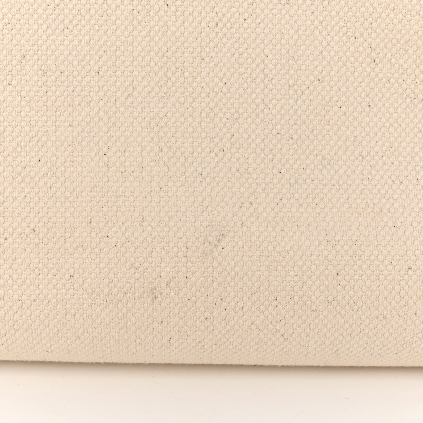 Canvas Calfskin Logo Print Horizontal Cabas Natural Tan