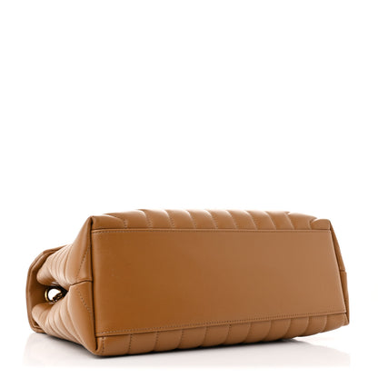 Saint Laurent Calfskin Y Quilted Monogram Medium Loulou Chain Satchel Dark Natural 4 of 11