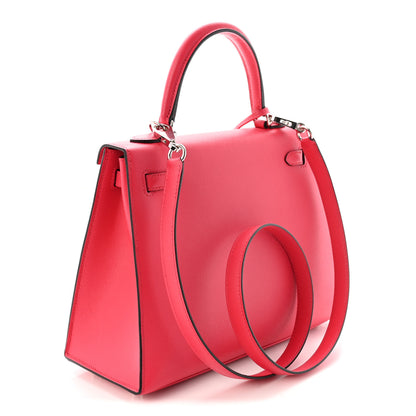 Hermes Epsom Kelly Sellier 25 Rose Mexico Rouge Grenat 3 of 10