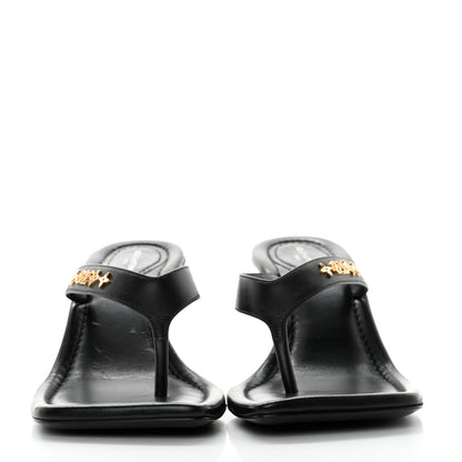 Louis Vuitton Calfskin Signature Thong Sandal 36.5 Black 2 of 11