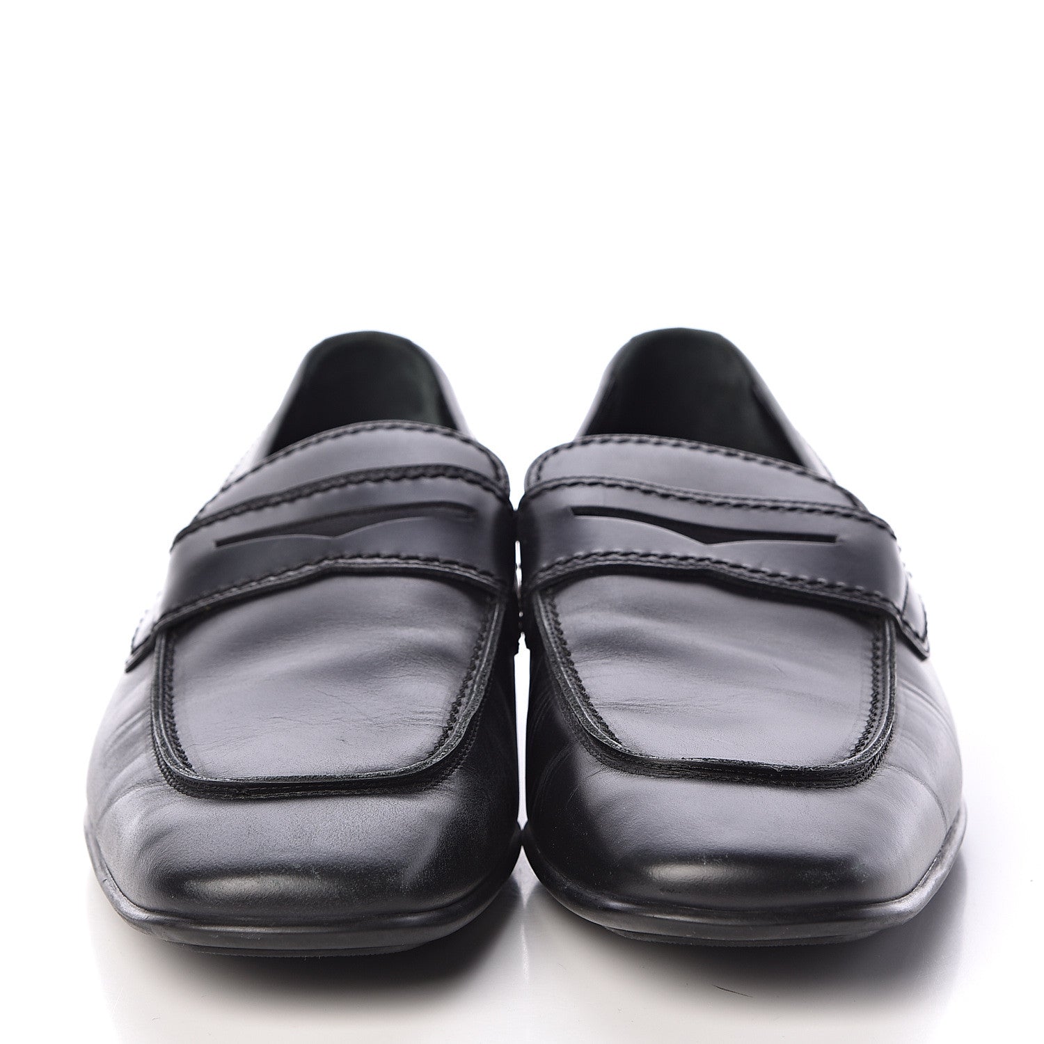 Louis Vuitton Calfskin Mens Loafers 7 Black 2 of 11