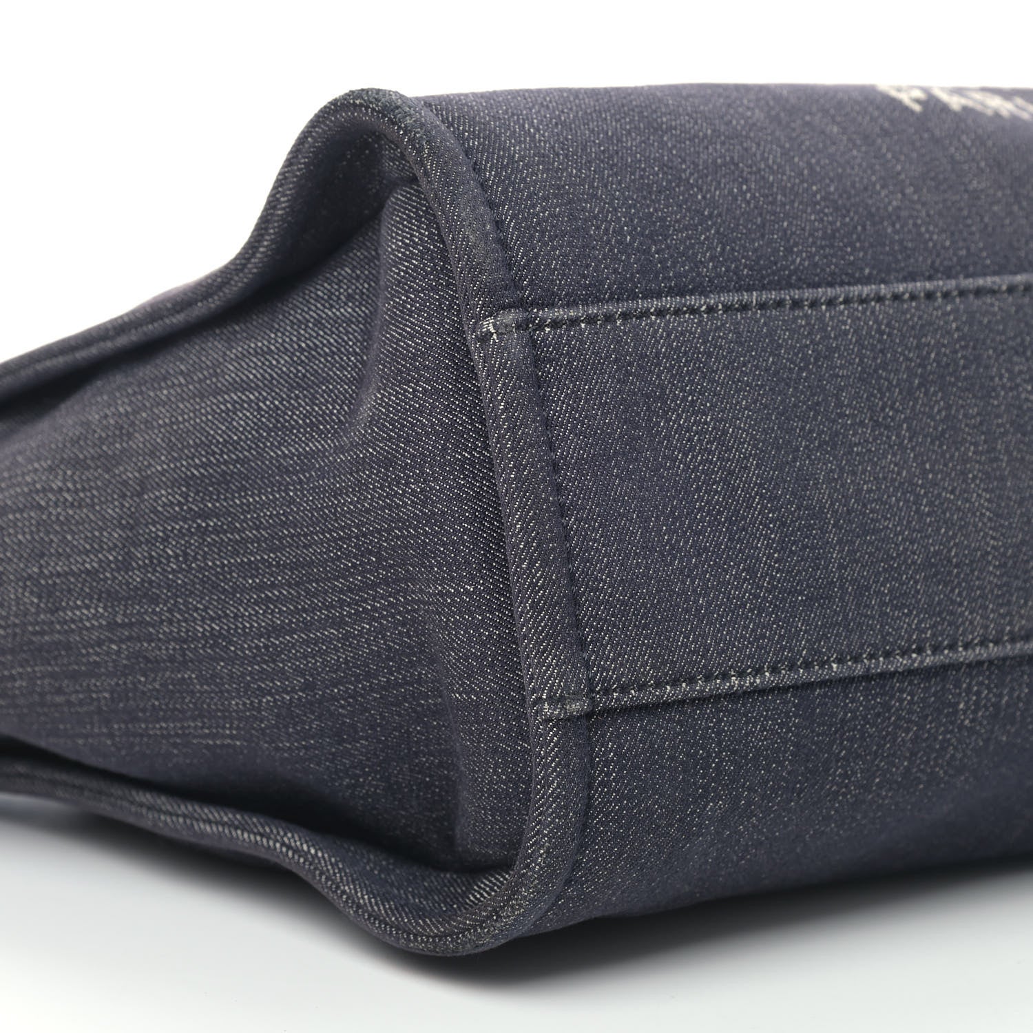 Chanel Denim Small Deauville Tote Dark Blue 8 of 9
