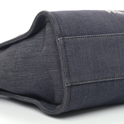 Chanel Denim Small Deauville Tote Dark Blue 8 of 9