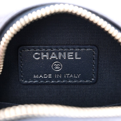 Chanel Goatskin Camellia Quilted Round Clutch With Chain 6 of 10