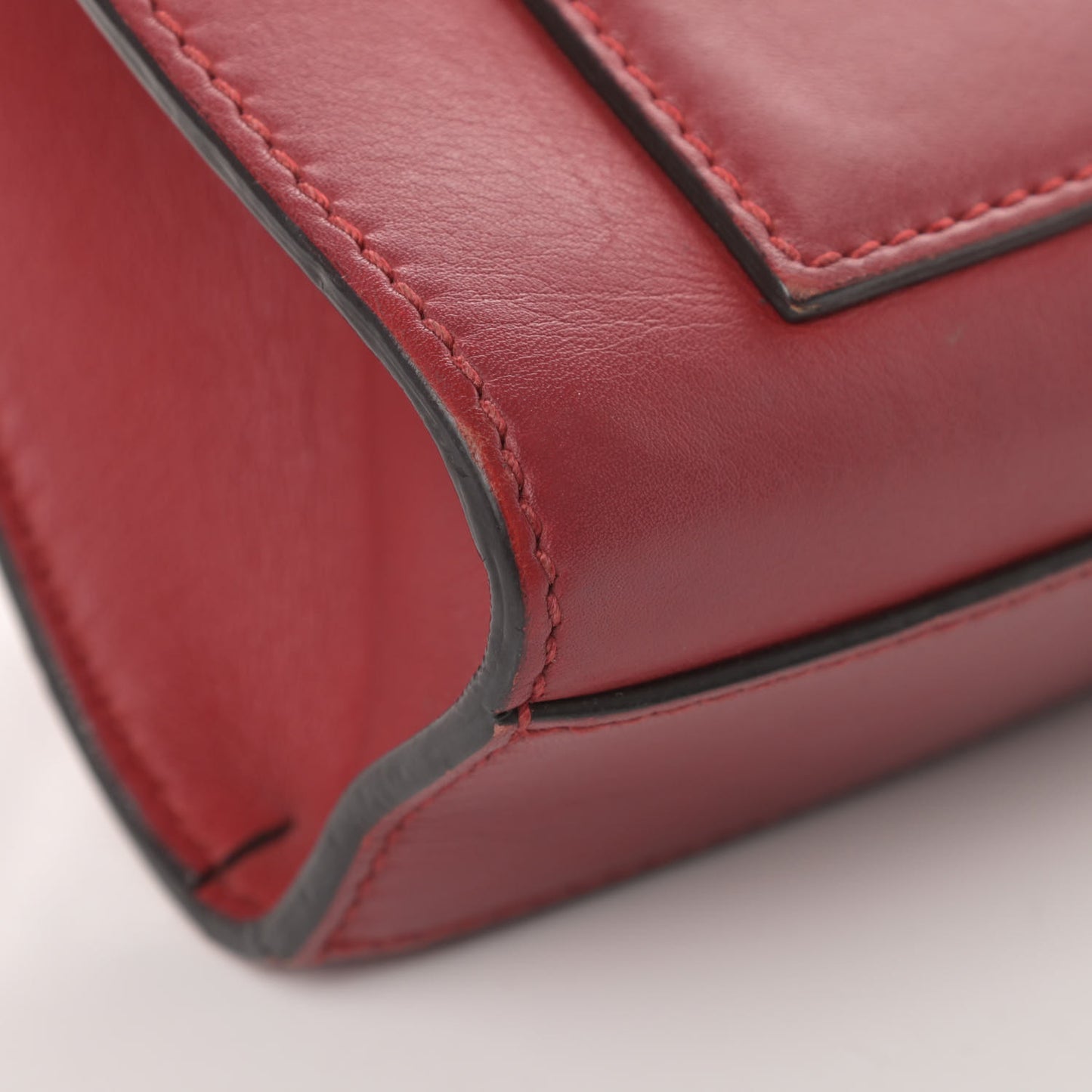 Calfskin Small Padlock Shoulder Bag Hibiscus Red
