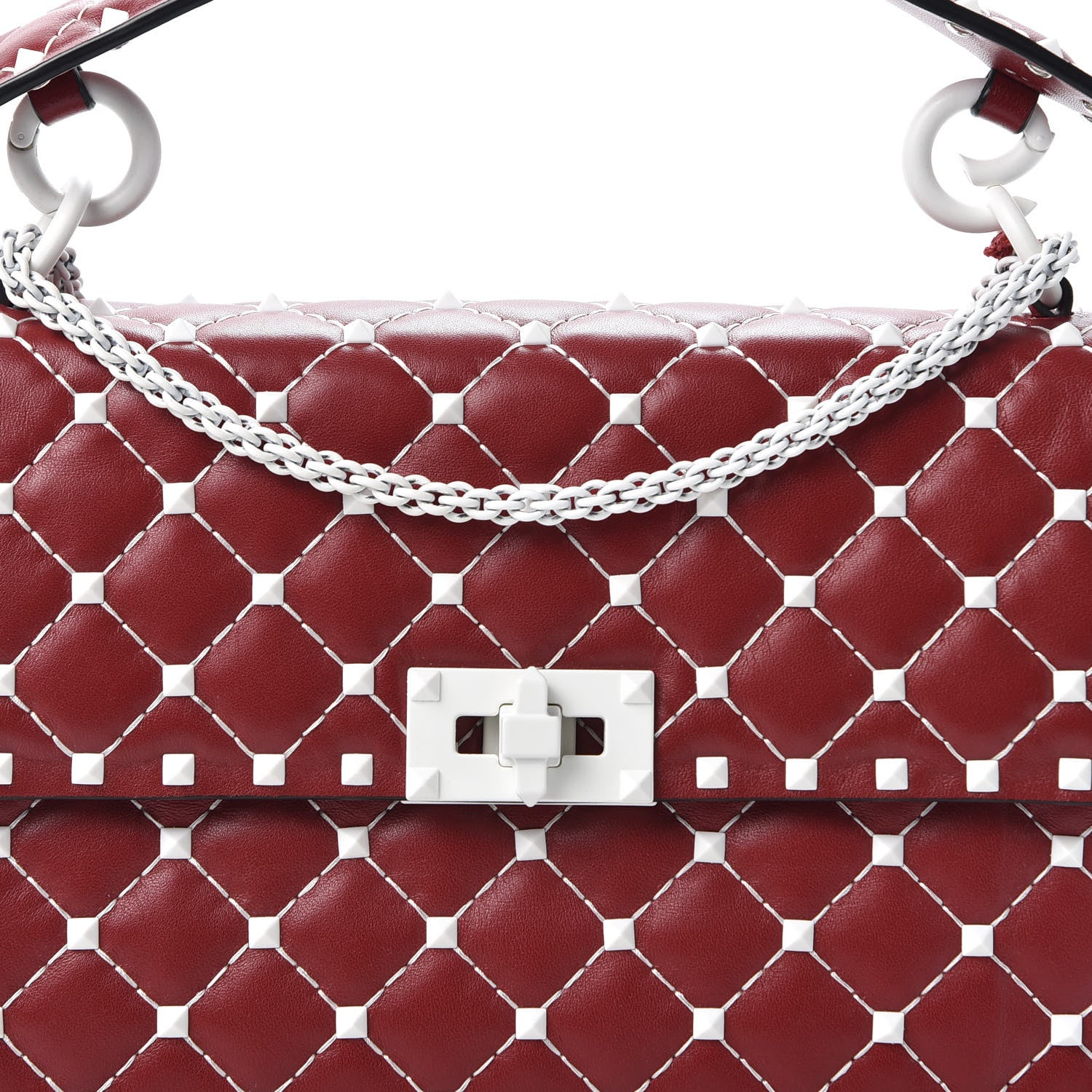 Valentino Garavani Lambskin Medium Free Rockstud Spike Shoulder Bag Rosso Valentino 8 of 8