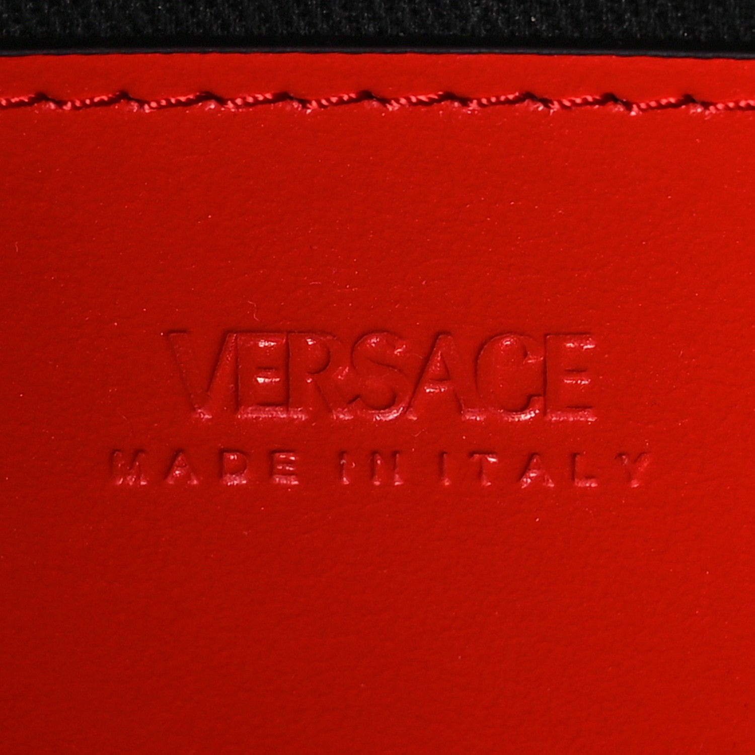 Versace Coated Canvas La Greca Signature Top Handle Bag Blue Red 6 of 8