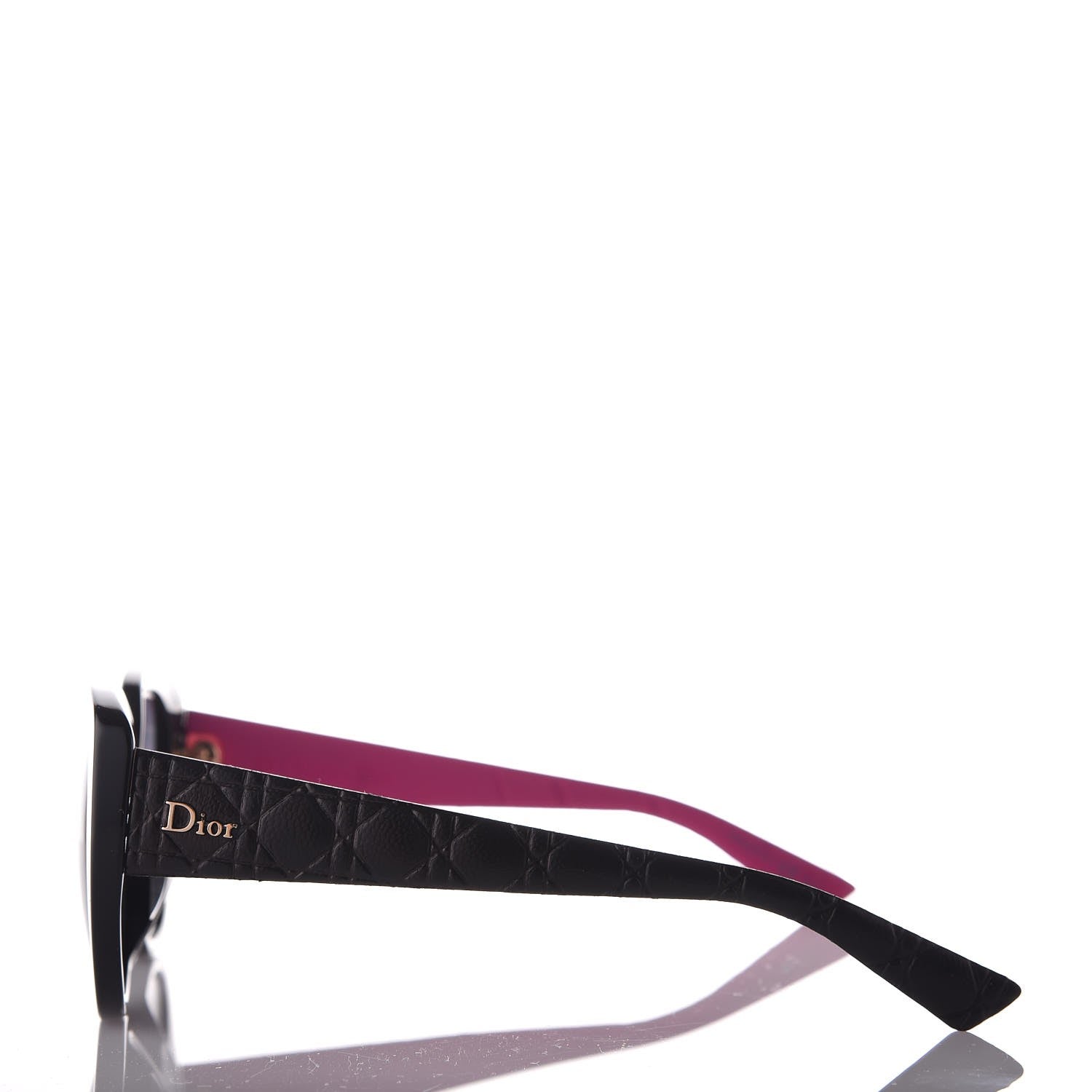Christian Dior Lambskin Cannage Dior Lady 1R Sunglasses Black Fuchsia 3 of 8