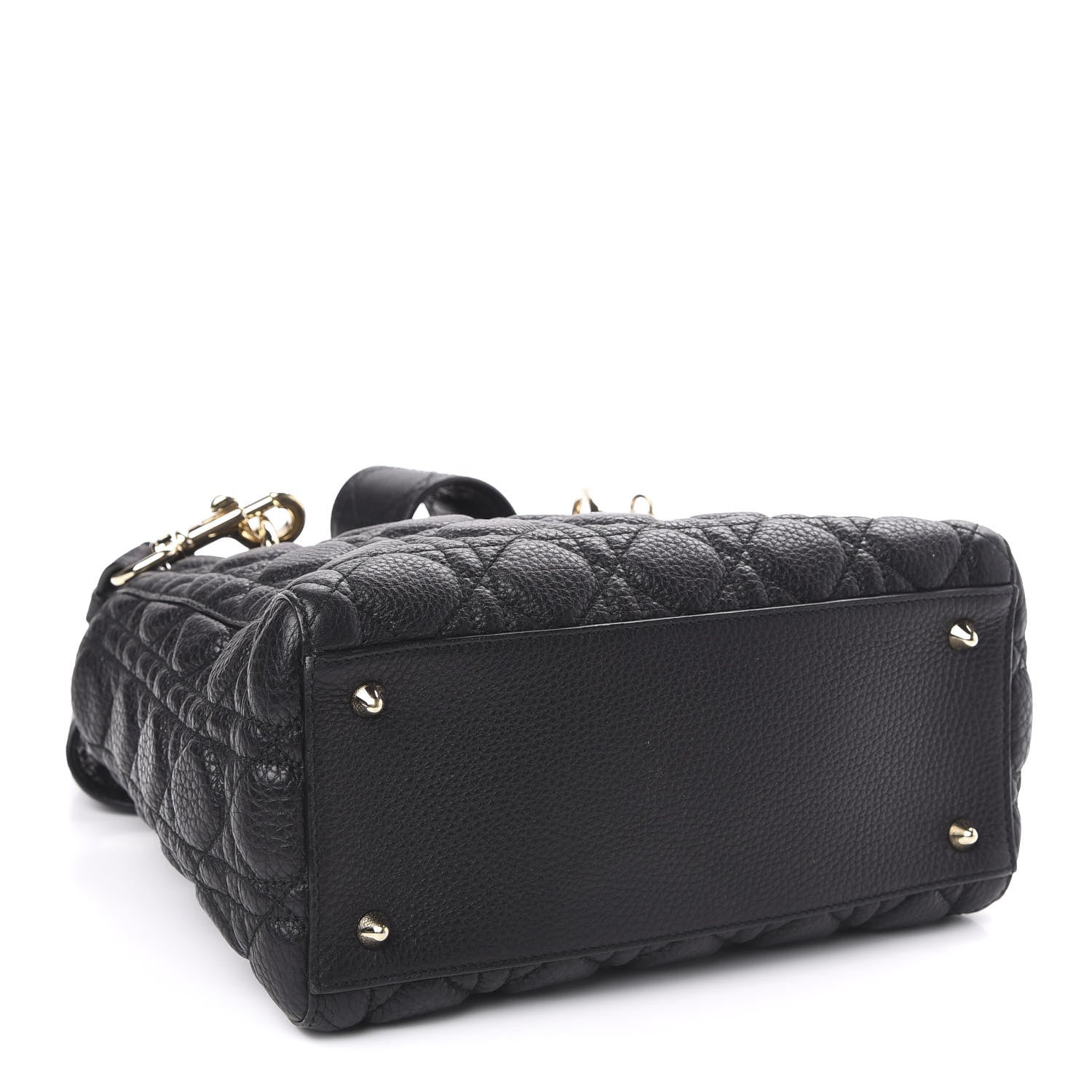 Christian Dior Grained Calfskin Cannage Medium Supple Lady Dior Black 4 of 10