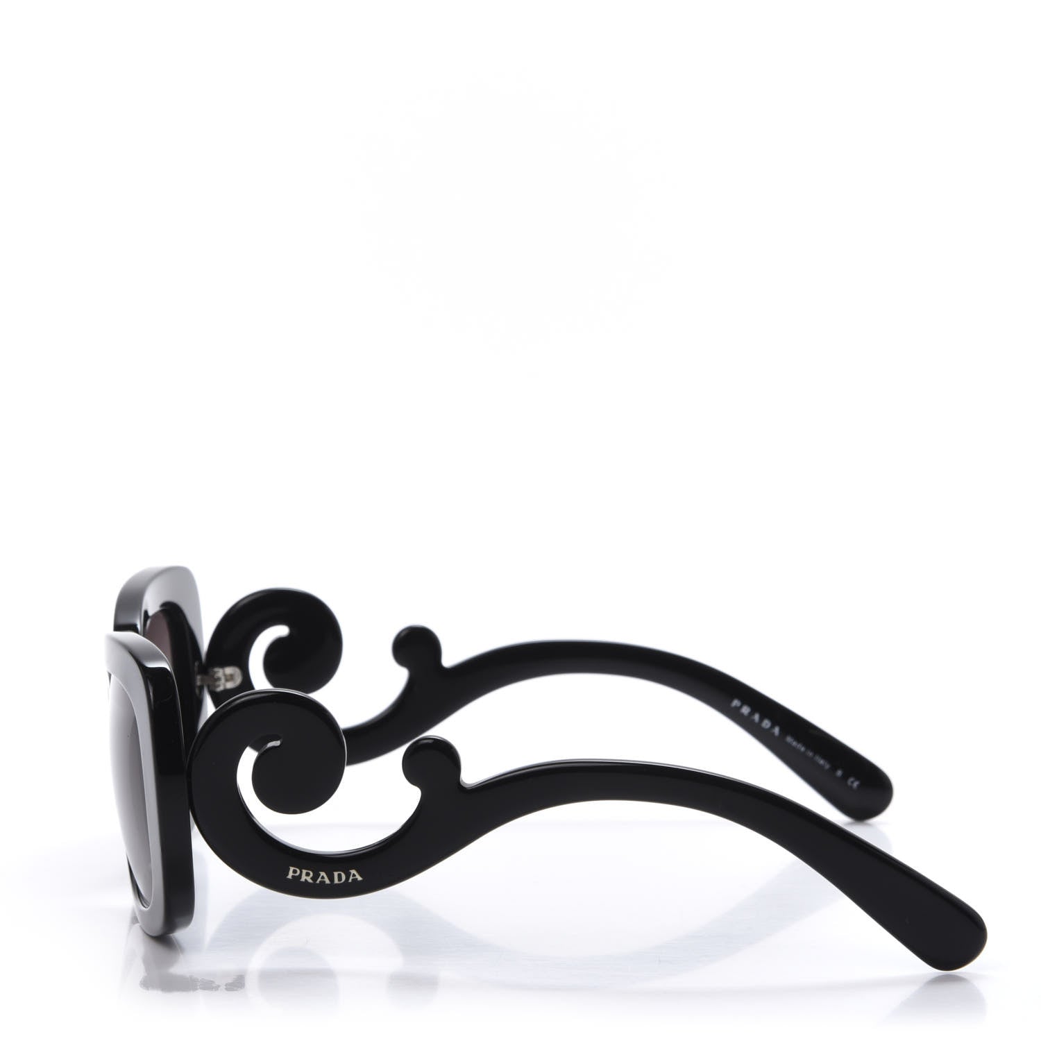 Prada Acetate Baroque Sunglasses SPR 27O Black 3 of 8