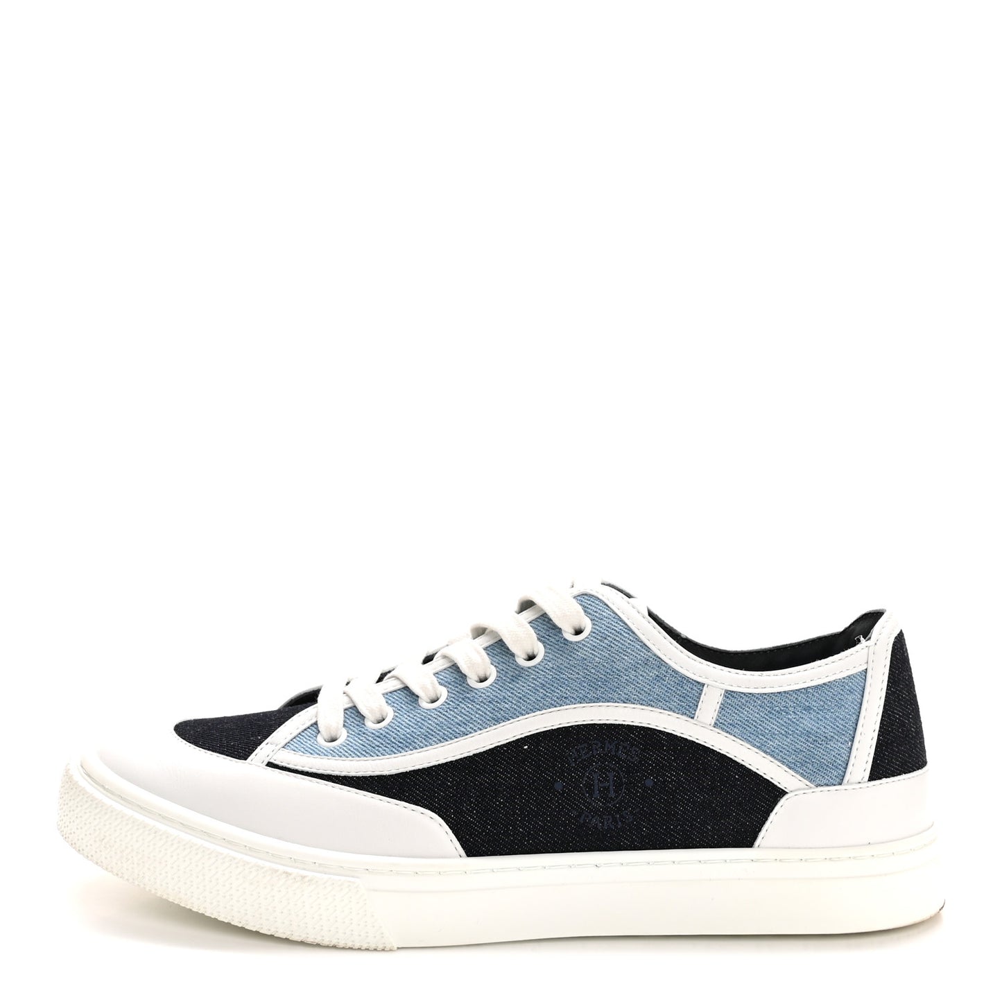 Denim Calfskin Womens Get Sneakers 40 Bleu Brut