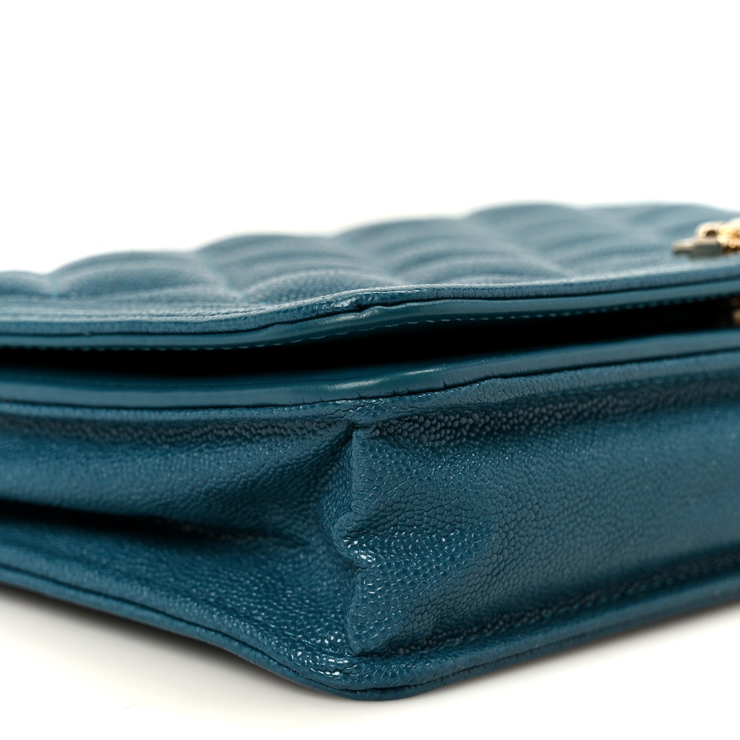 Chanel Caviar Quilted Boy Wallet On Chain WOC Blue 10 of 11