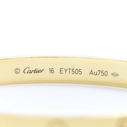 Cartier 18K Yellow Gold LOVE Bracelet 16 5 of 7