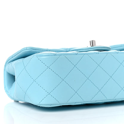 Chanel Lambskin Quilted Mini Rectangular Flap Neon Blue 8 of 15