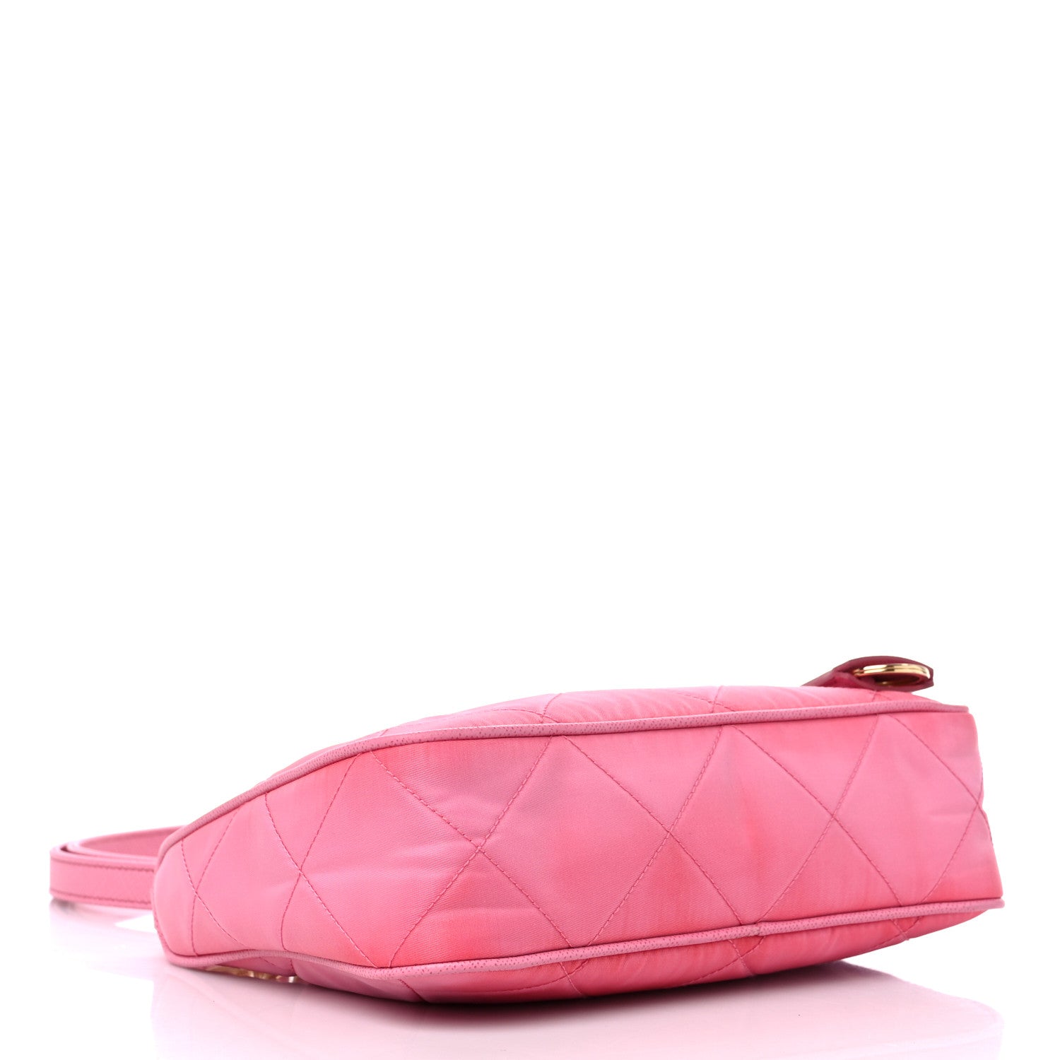 Prada Re-Nylon Saffiano Stitched Mini Re-Edition 1995 Chaine Shoulder Bag Begonia 4 of 11