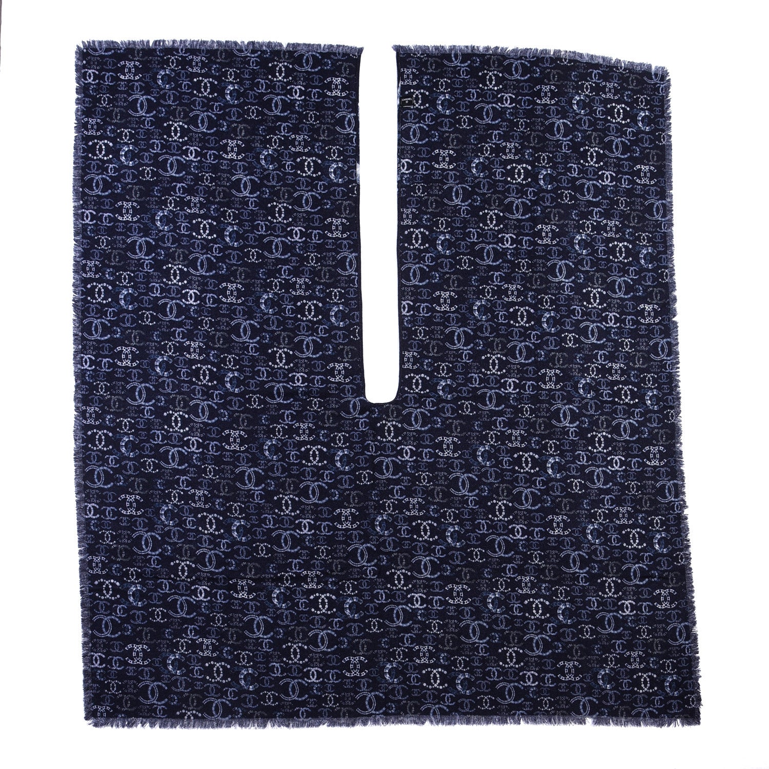 Chanel Cashmere Astronaut CC Shawl Navy 3 of 7