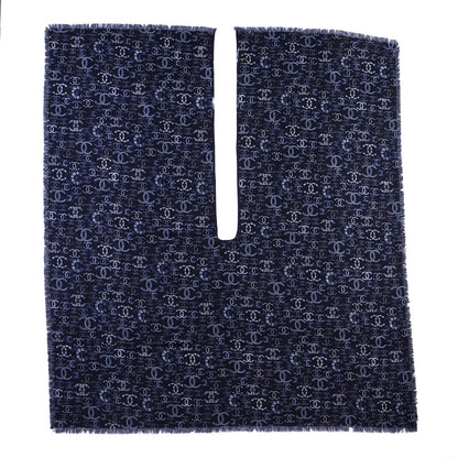 Chanel Cashmere Astronaut CC Shawl Navy 3 of 7