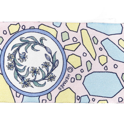 Hermes Silk La Danse Des Amazones Twilly Rose Pale Bleu Jaune 4 of 4