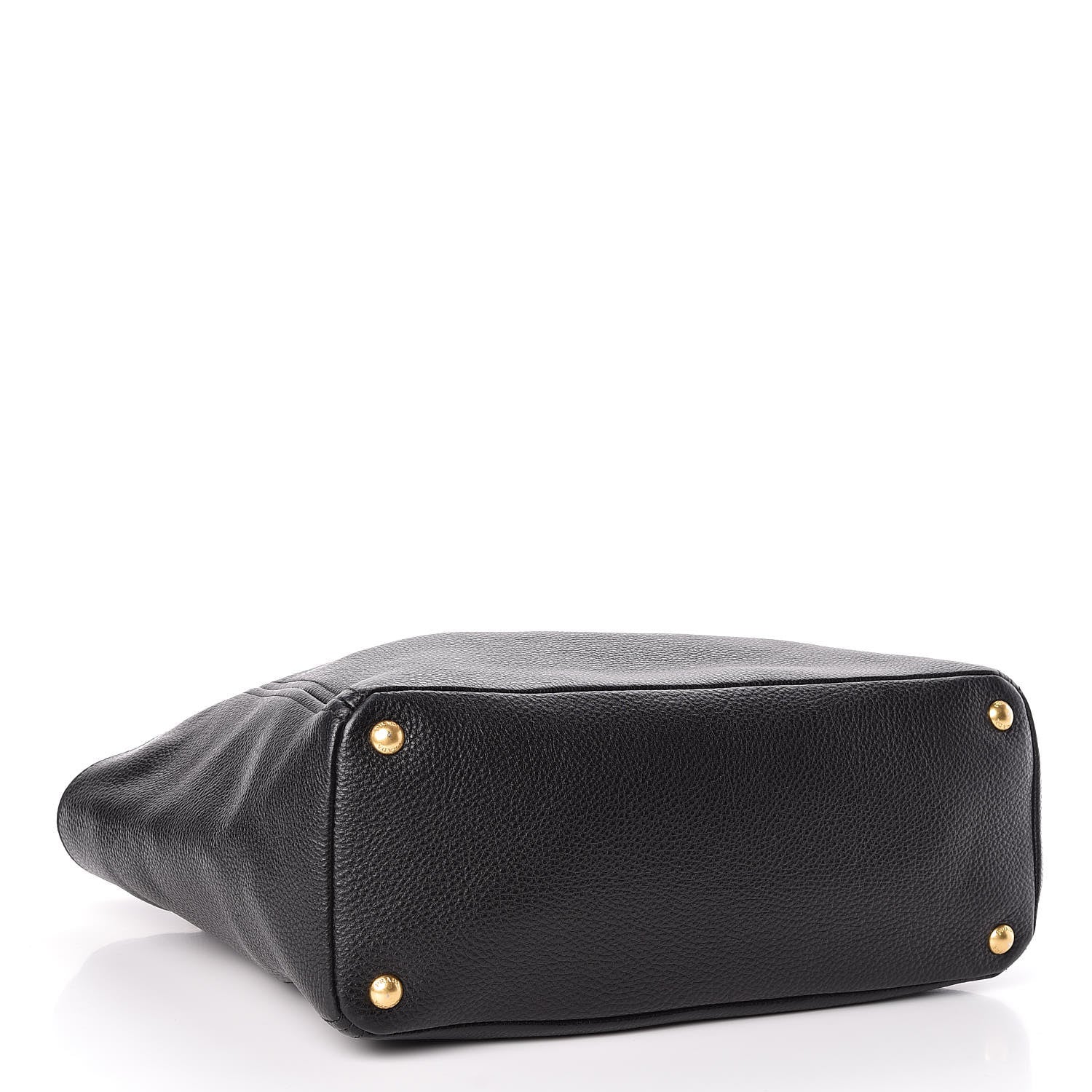 Prada Vitello Daino Side Pocket Tote Black 4 of 12