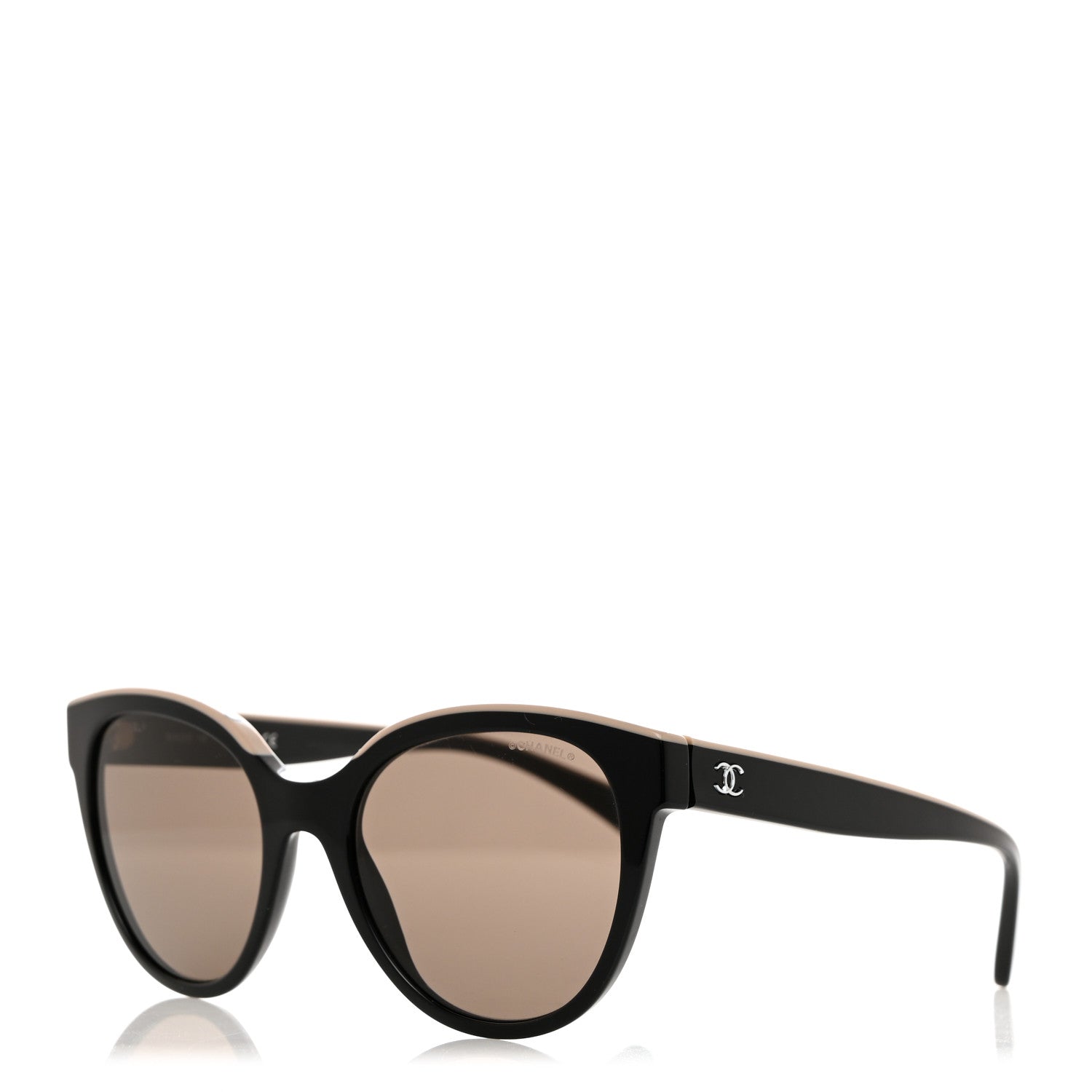 Chanel Acetate CC Butterfly Sunglasses 5414 Black Beige 1 of 8