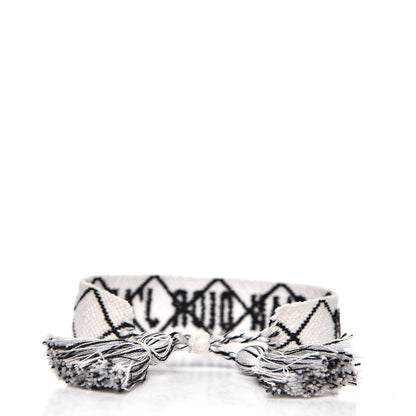 Christian Dior Woven Cotton J'Adior Friendship Bracelet White Black 3 of 3