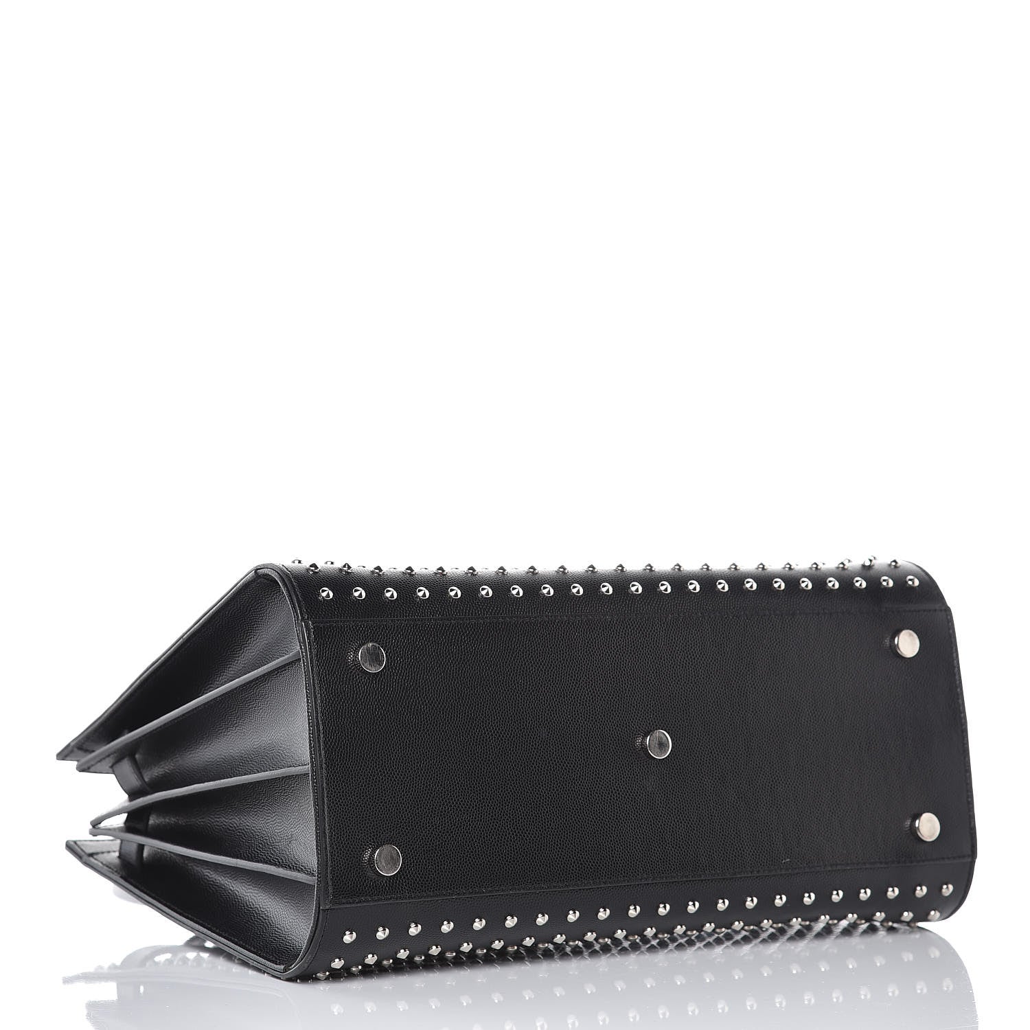 Saint Laurent Grain De Poudre Studded Small Sac De Jour Black 4 of 10
