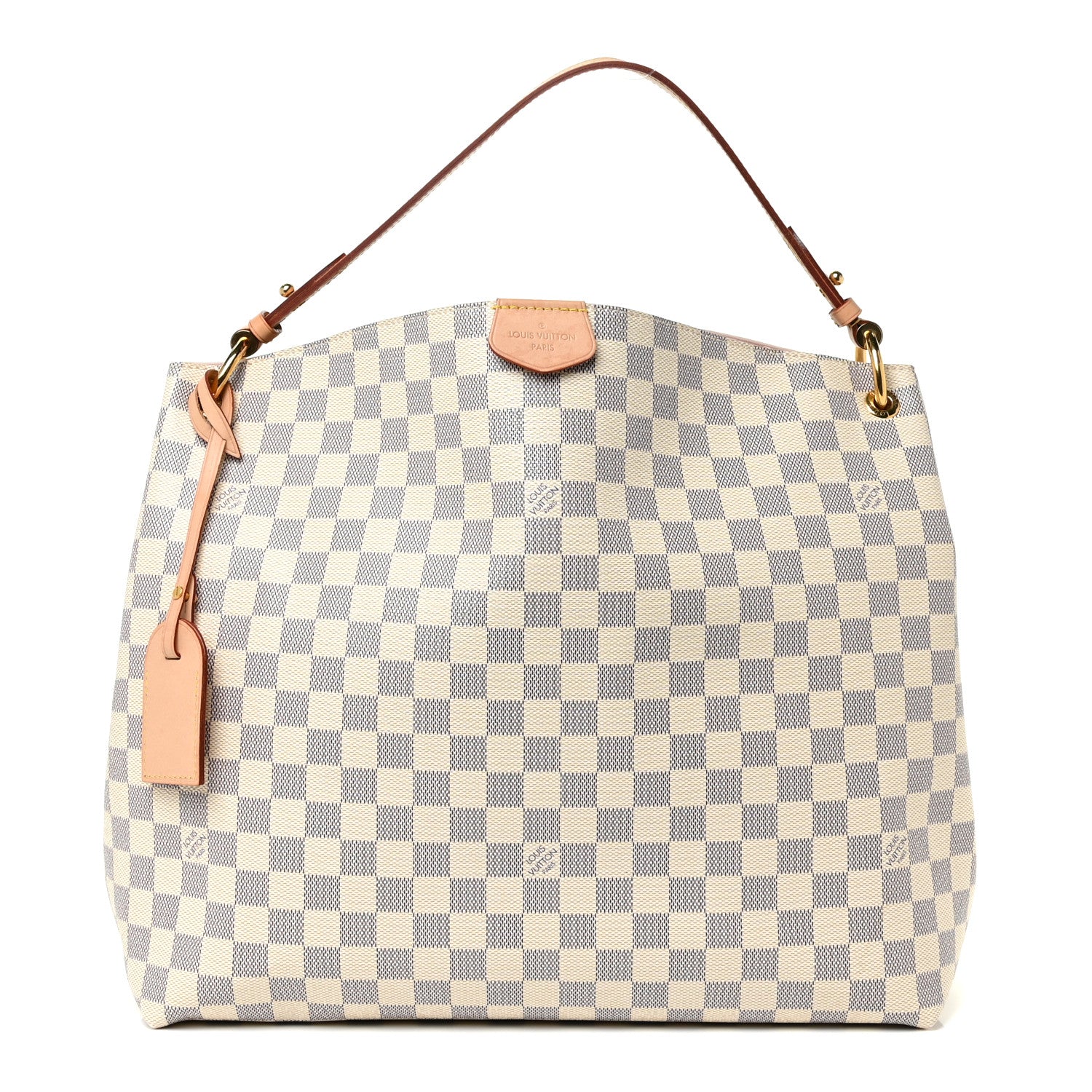 Louis Vuitton Damier Azur Graceful MM Rose Ballerine 1 of 20
