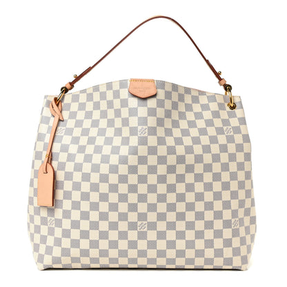 Louis Vuitton Damier Azur Graceful MM Rose Ballerine 1 of 20