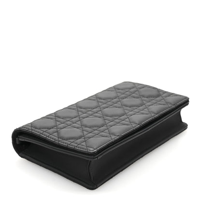 Christian Dior Ultra Matte Calfskin Cannage Lady Dior Clutch Black 5 of 12