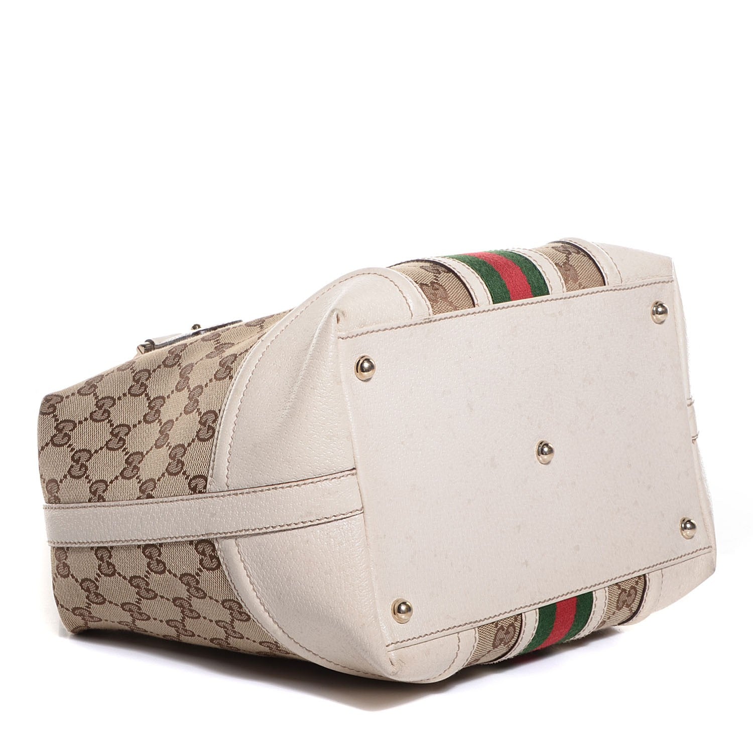 Gucci Monogram Treasure Boston Tote Off White 4 of 7