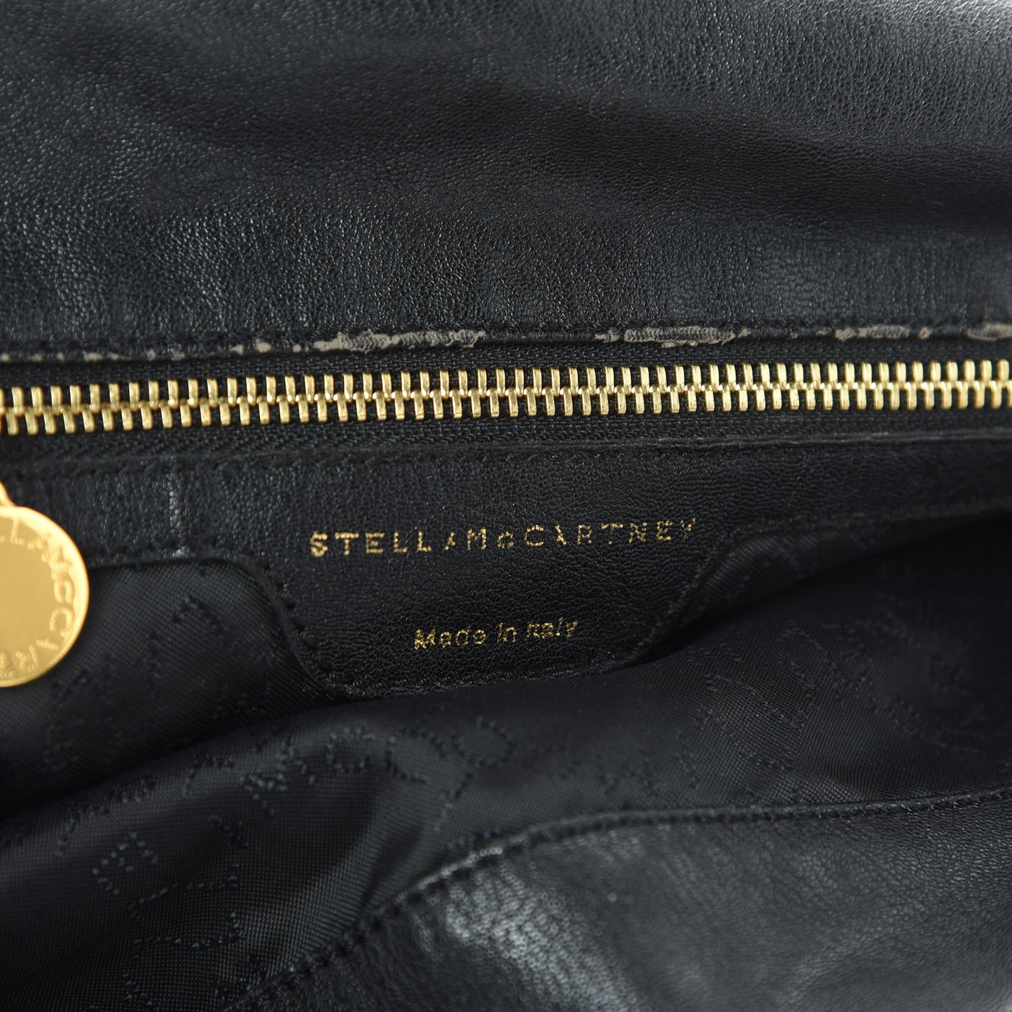 Eco Alter Nappa Embossed Falabella Fold Over Tote Black
