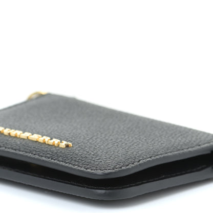 Burberry Soft Grain Calfskin Haymarket Check Camberwell Card Case Black 9 of 10