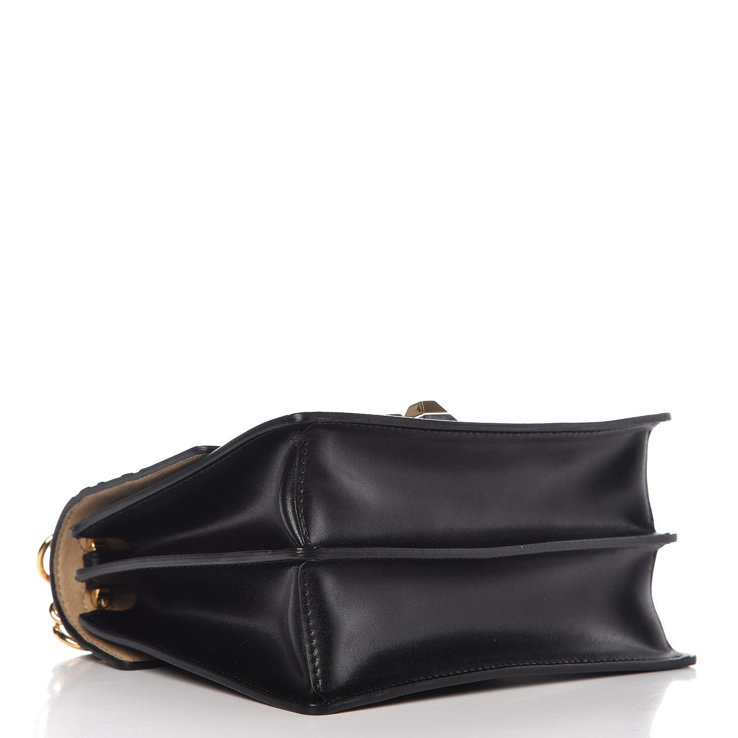 Fendi Vitello Liberty FF 1974 Embossed Small Kan I Shoulder Bag Black 4 of 8