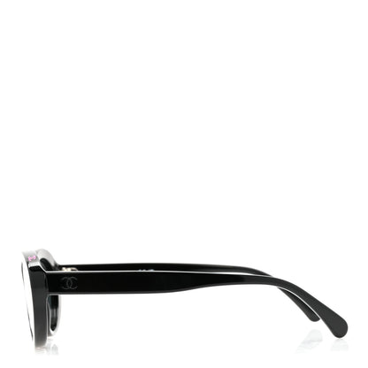 Chanel Acetate Oval Sunglasses 5416 Black Pink 3 of 8