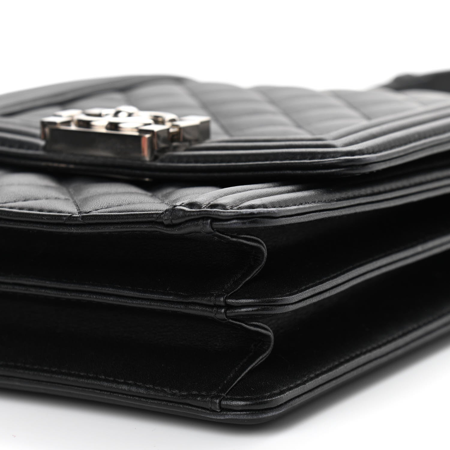 Chanel Calfskin Quilted North South Boy Flap Black 10 of 10